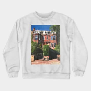 Edinburgh, Pinky Brown Houses, Stockbridge. Crewneck Sweatshirt